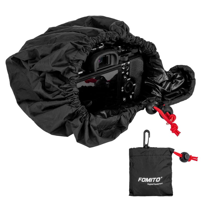 FOMITO Camera Rain Cover Coat Storage Bag Protector Rainproof Waterproof for Canon Nikon Sony - Image 1